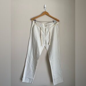 Swildens off white straight leg cotton pants size 3